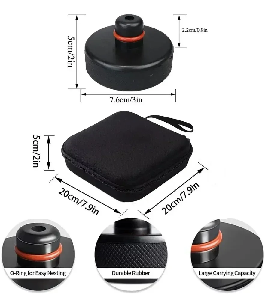 Manhole Cover Lifting - 1/4 stuks auto rubberen krikpad voor