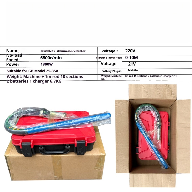 Borstelloze lithiumbatterij Dr - Concrete Vibrator recensie en prijs